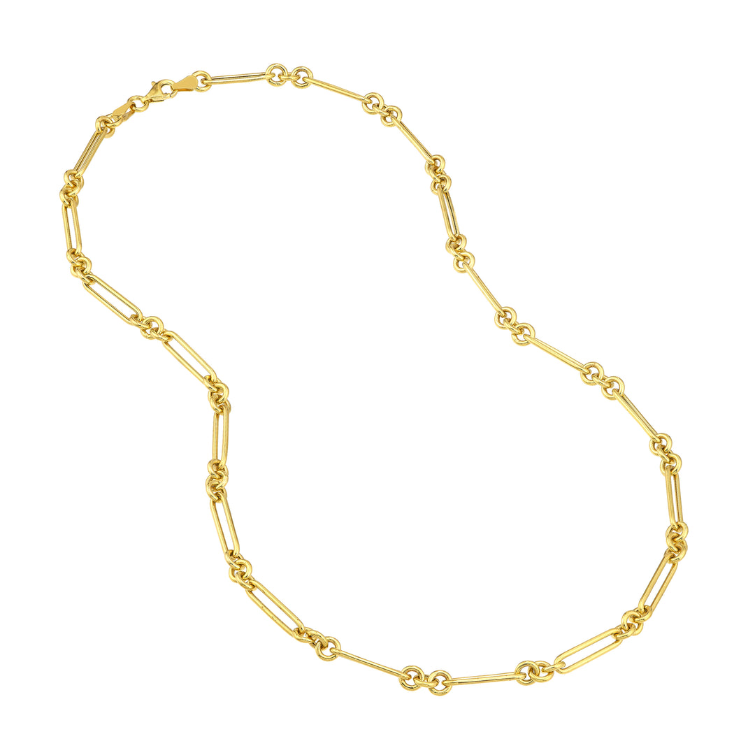 14K FANCY PAPERCLIP NECKLACE