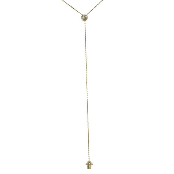 HAMSA DISC LARIAT - adammarcjewels