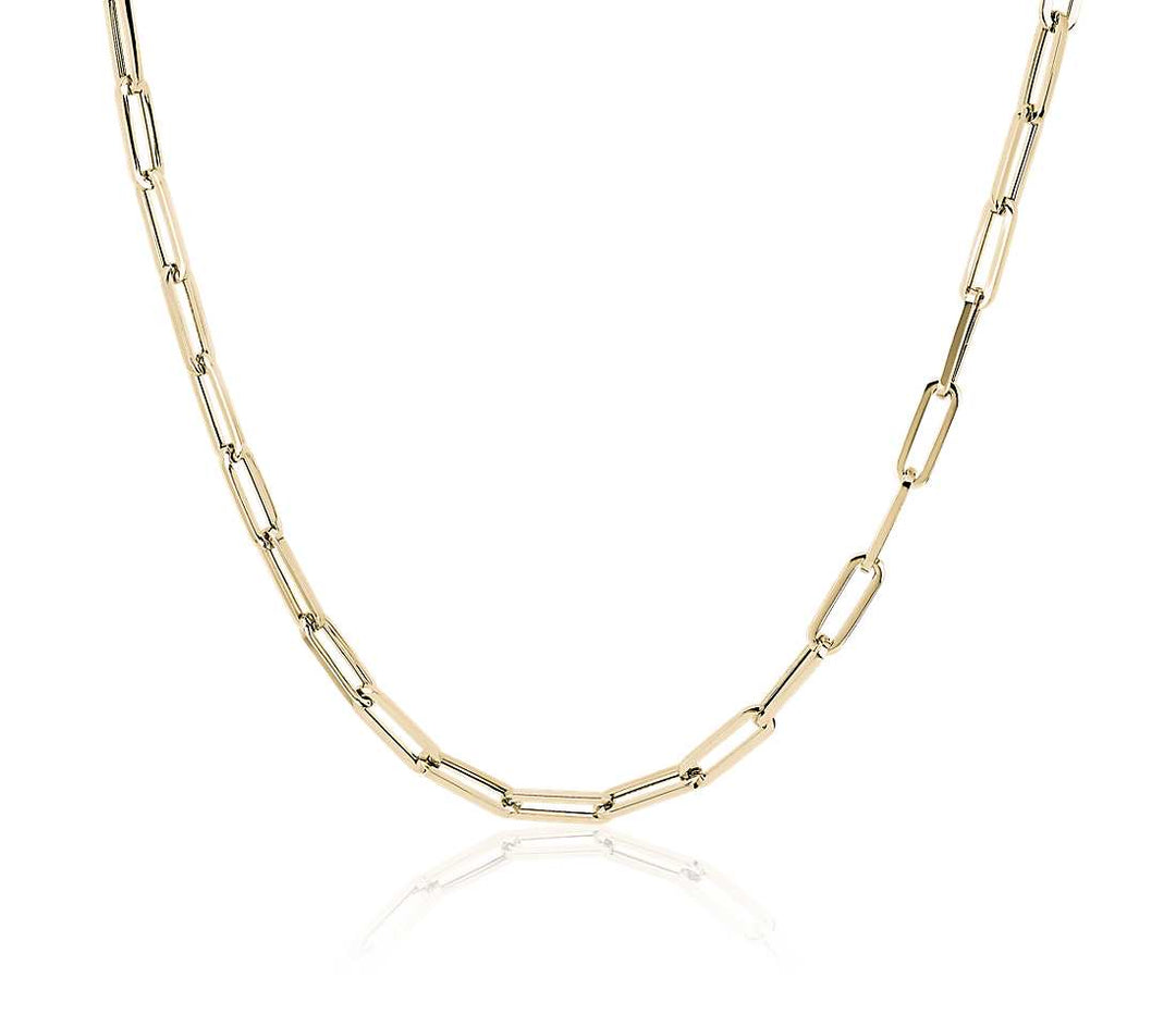 gold paperclip necklace