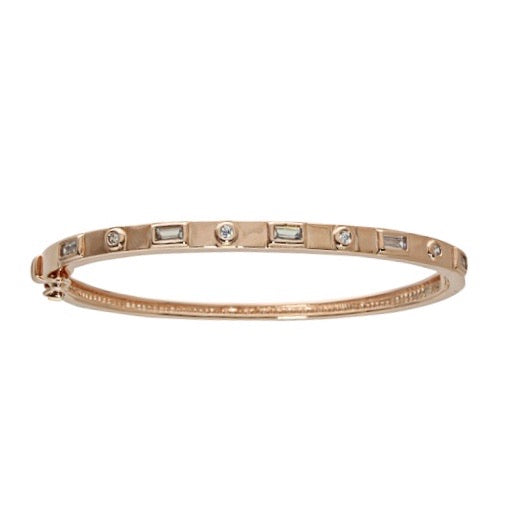 SMALL OVAL MULTI STONE INLAY BANGLE