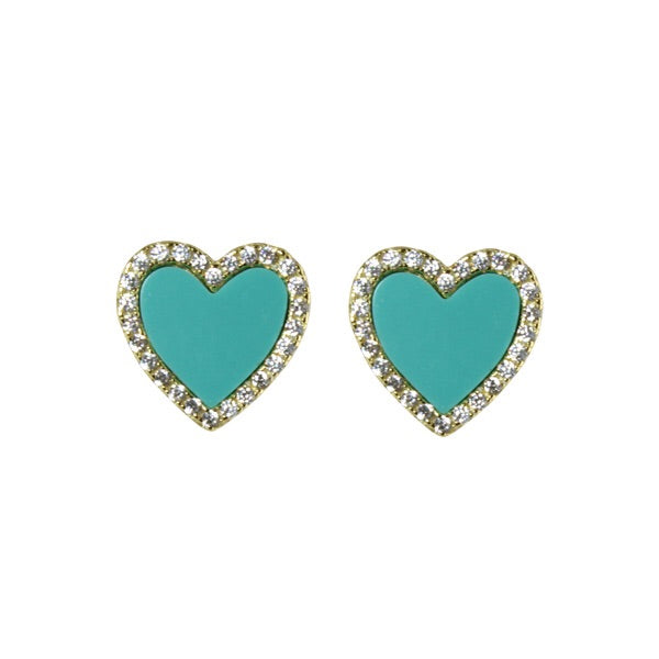 ENAMEL HEART EARRINGS - adammarcjewels