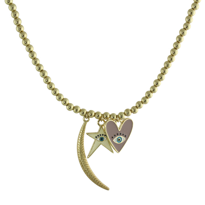STRETCH BALL CHARM NECKLACE