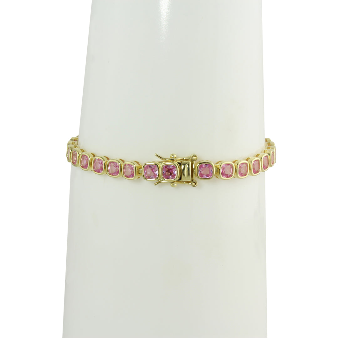 PINK CUSION TENNIS BRACELET