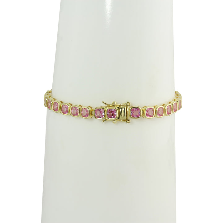 PINK CUSION TENNIS BRACELET