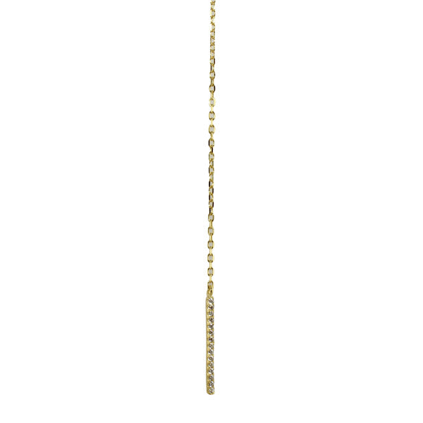 PAVÈ BAR LARIAT NECKLACE