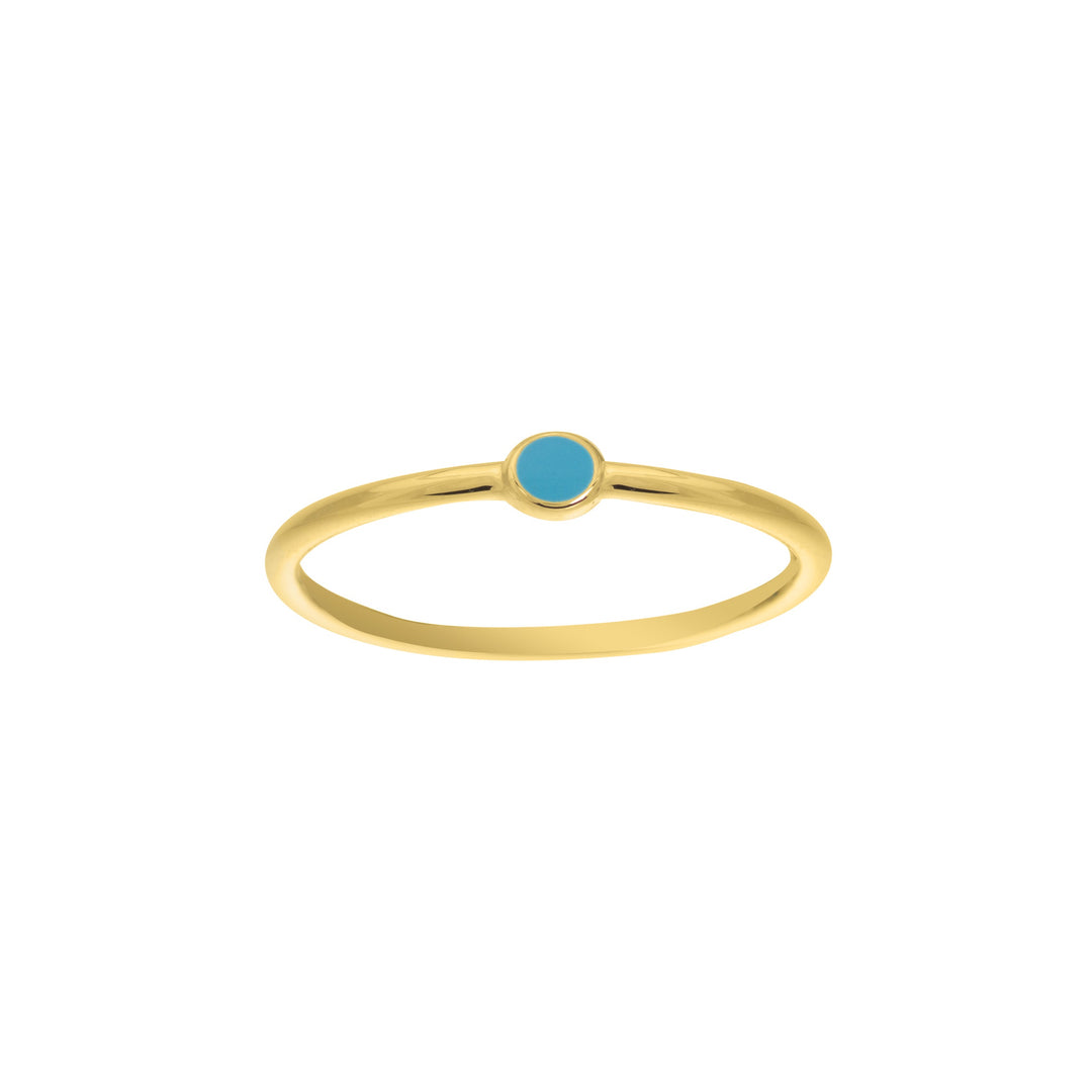14K ENAMEL BESEL RING