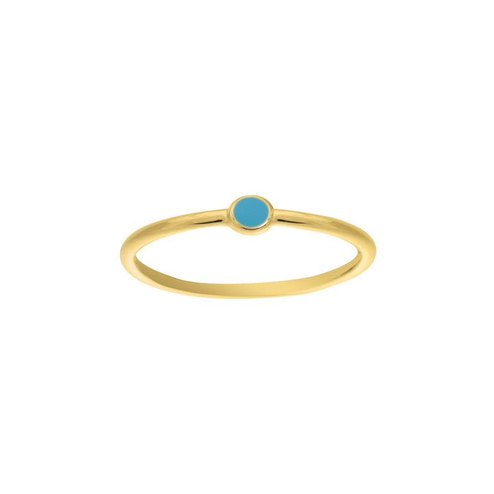 14K ENAMEL BESEL RING