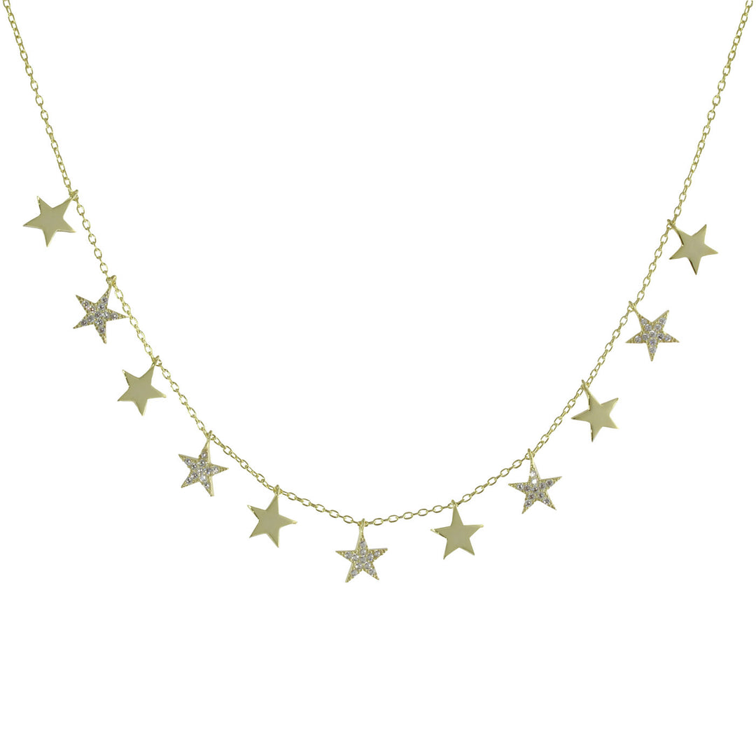 PAVÈ &amp; GOLD STARS CHOKER