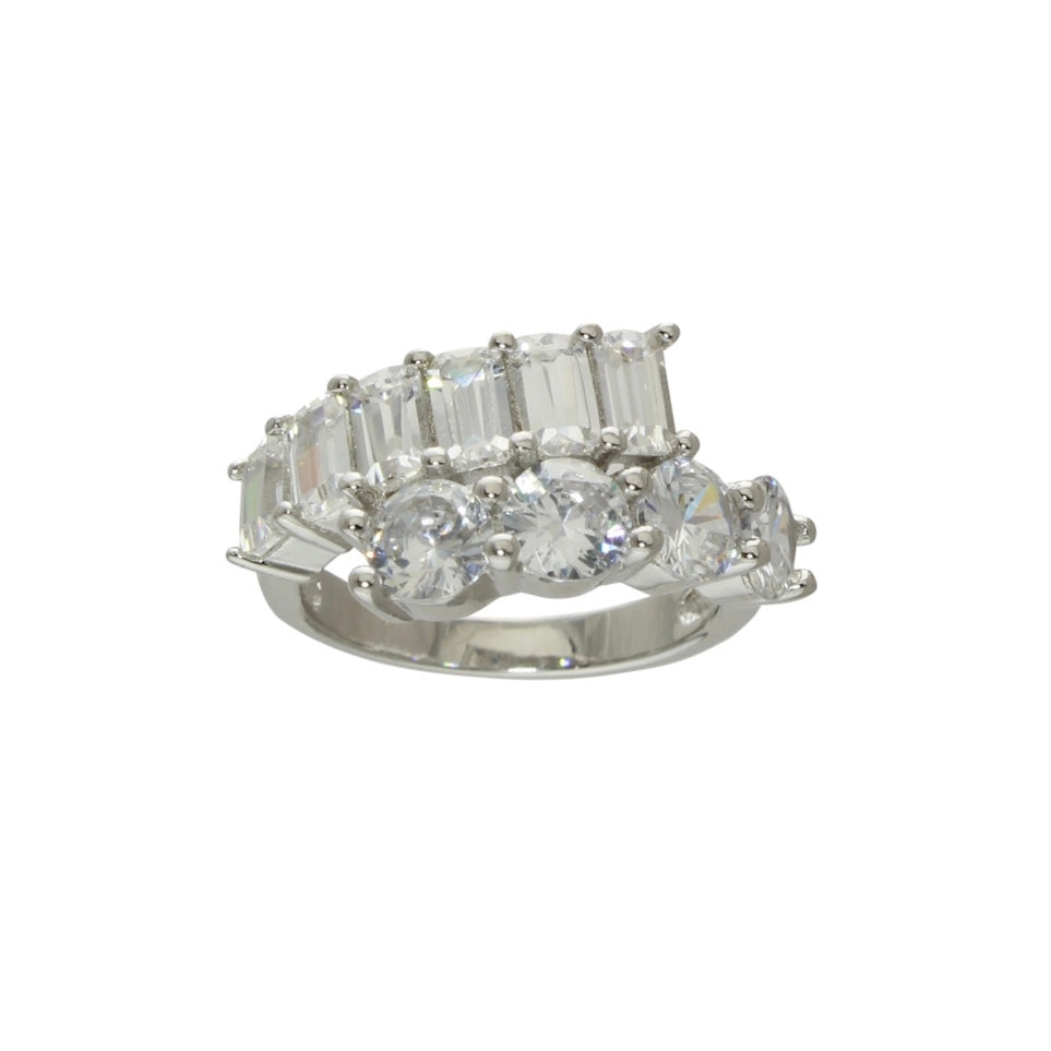 Fancy cz wrap ring 