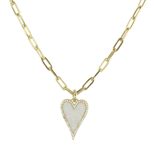 Moonstone heart necklace 