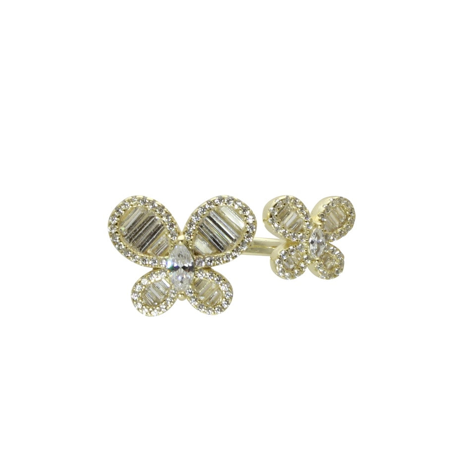 big double butterfly ring