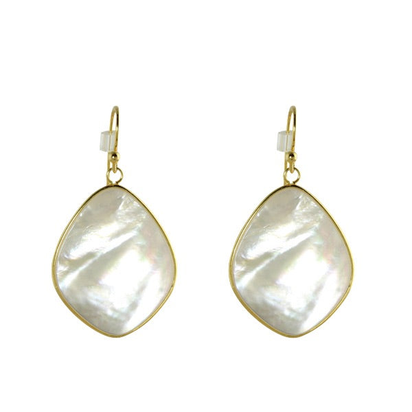 FLAT PEARL DROP EARRINGS