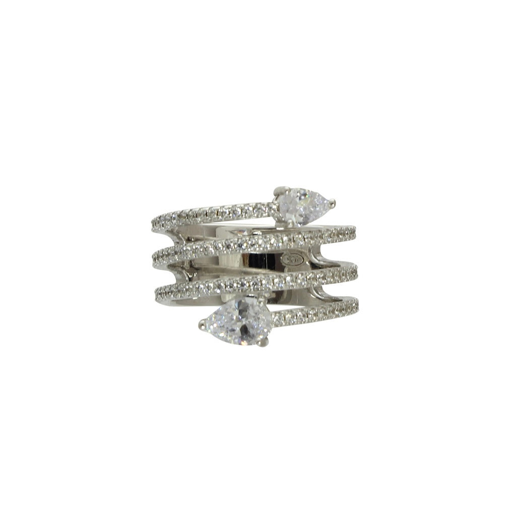 PAVÈ WRAP PEAR RING