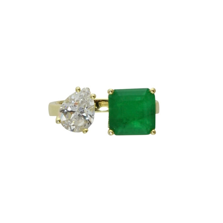 BIG OPEN 2 STONE RING