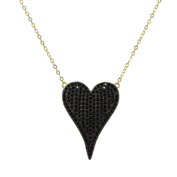 PAVÈ ELONGATED HEART NECKLACE