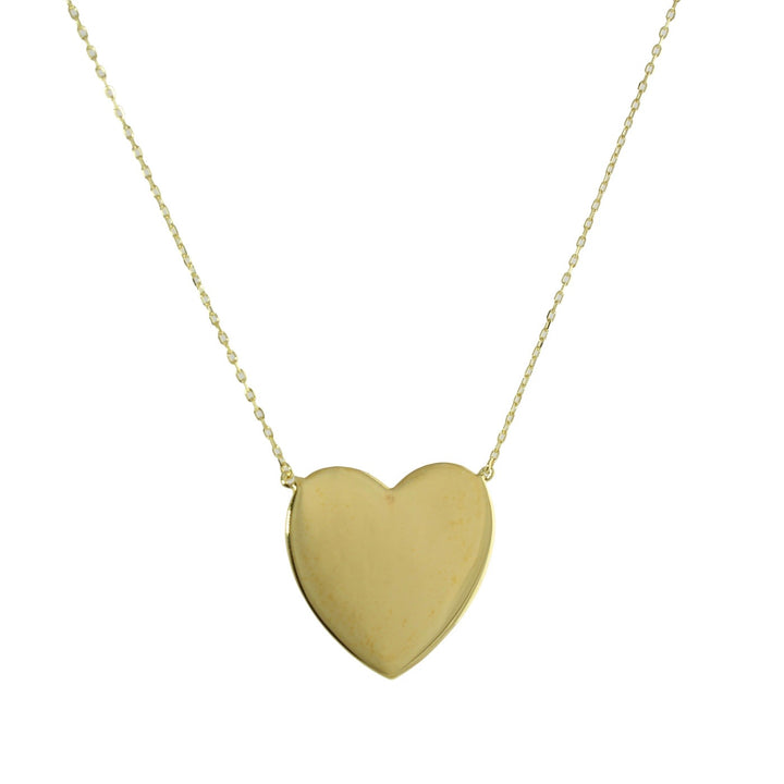 Big gold heart necklace