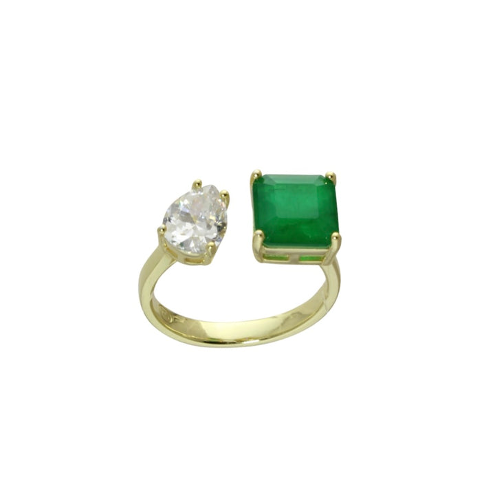 BIG OPEN 2 STONE RING