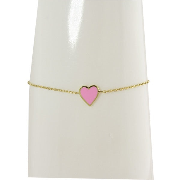 SINGLE ENAMEL HEART BRACELET