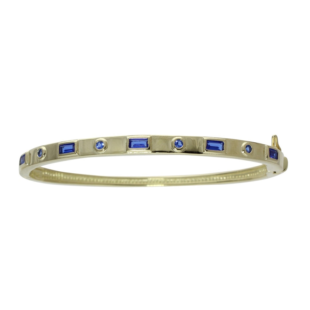 SMALL OVAL MULTI STONE INLAY BANGLE