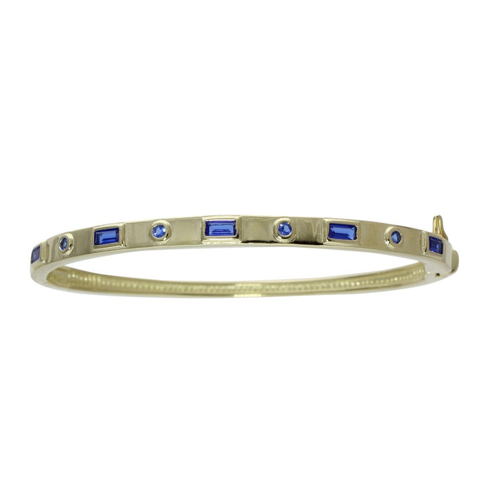SMALL OVAL MULTI STONE INLAY BANGLE