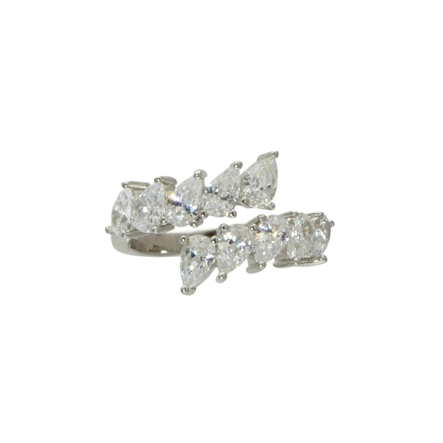PEAR STONES WRAP RING