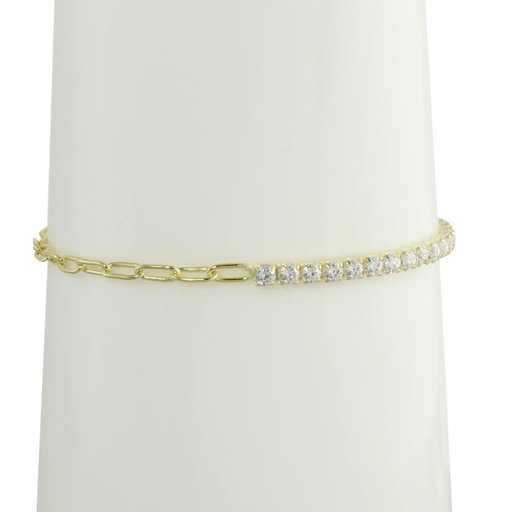MINI HALF PAPERCLIP TENNIS BRACELET