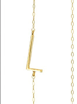 GOLD INITIAL NECKLACE - adammarcjewels