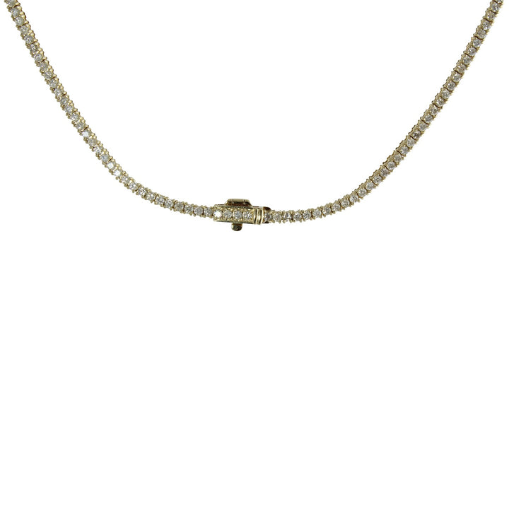 14K PETIT DIAMOND TENNIS NECKLACE