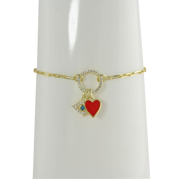 CHARMS ON A RING BRACELET