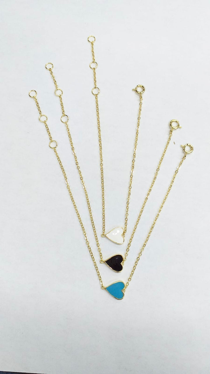 SINGLE ENAMEL HEART BRACELET