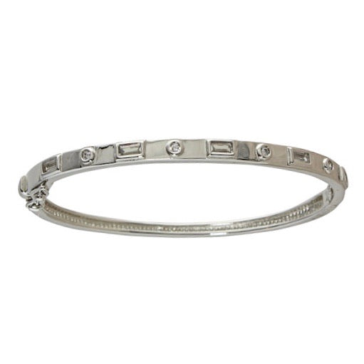 SMALL OVAL MULTI STONE INLAY BANGLE