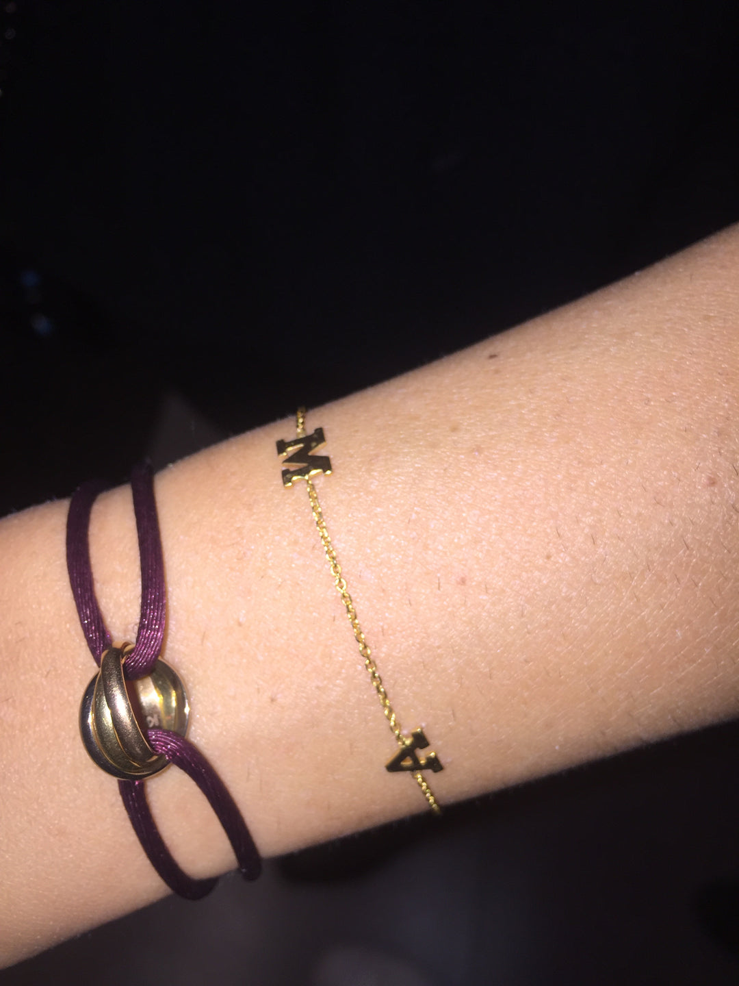 14K GOLD INITIAL BRACELET