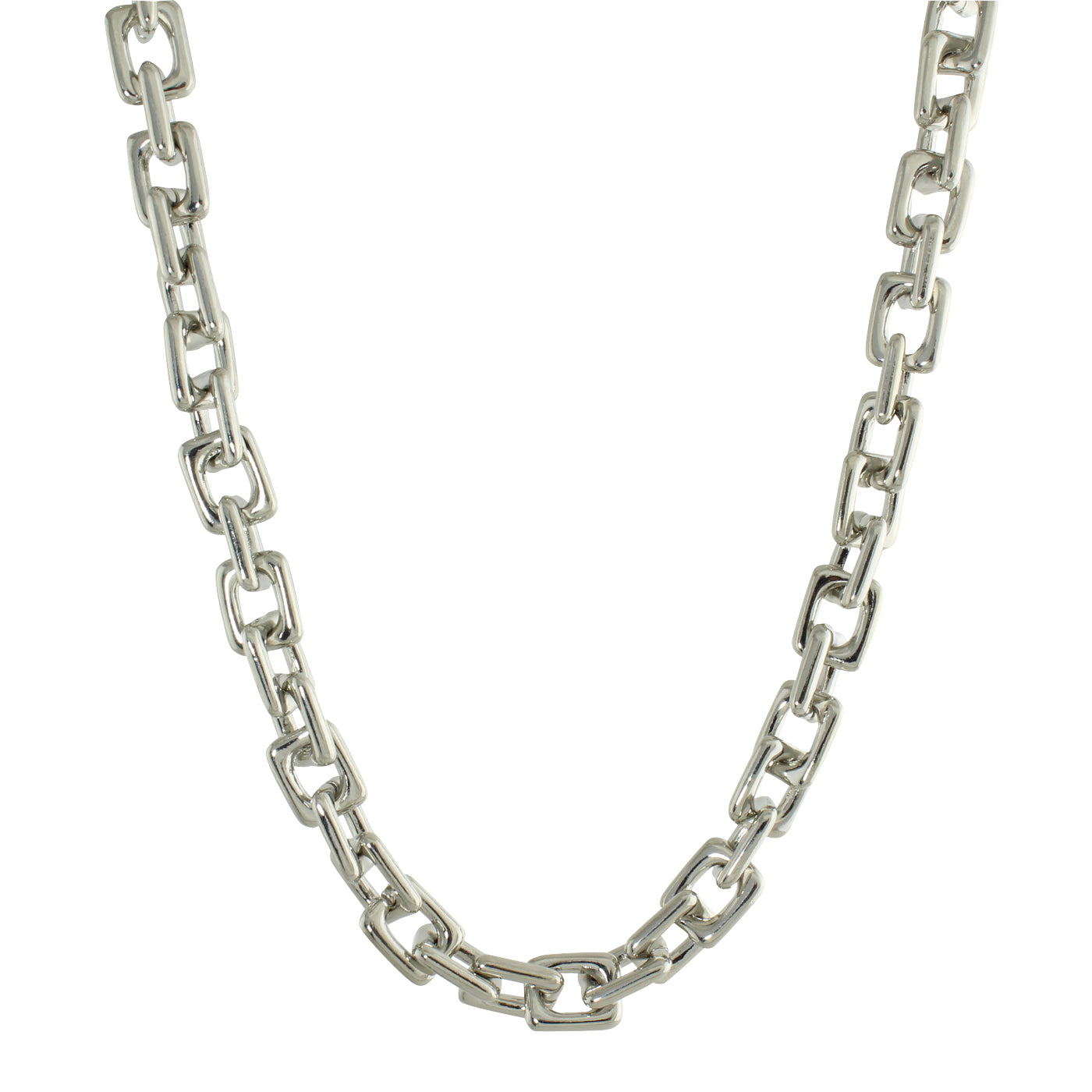 Buy Chunky Mens 10mm Silver Curb Chain Necklace, Women Thick Choker Necklace,  Stainless Steel Chain Necklace, Men Chain Necklace Online in India - Etsy