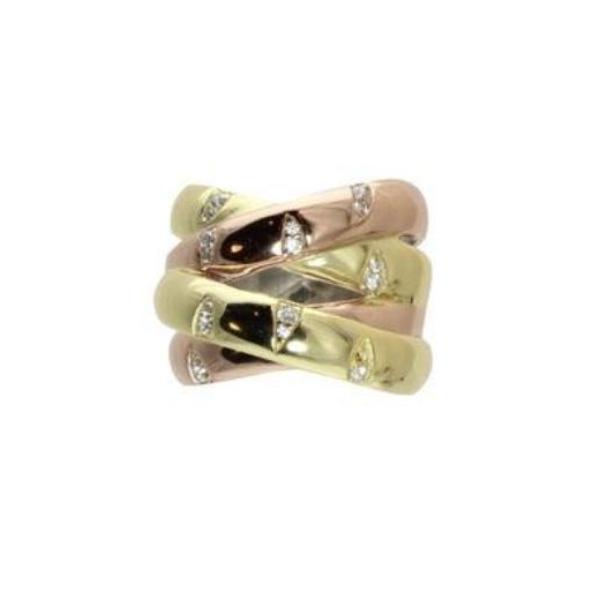 two tone gold wrap ring 