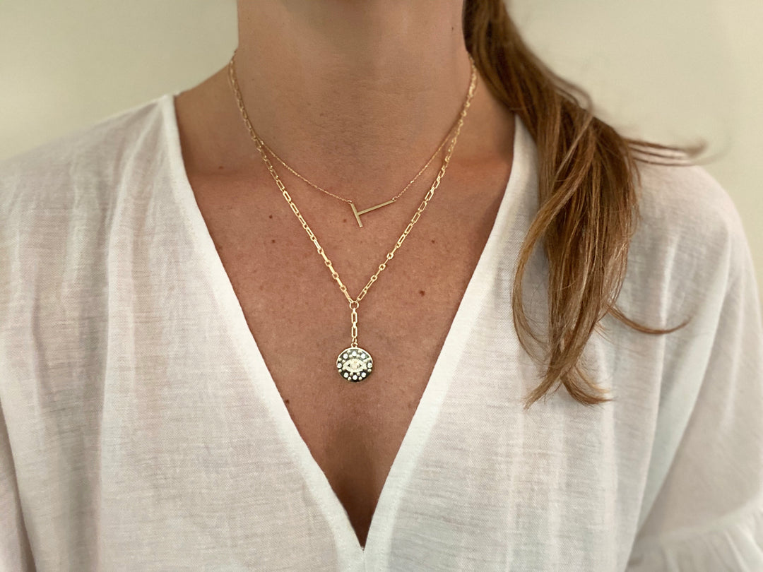 MOONSTONE EVIL EYE LARIAT