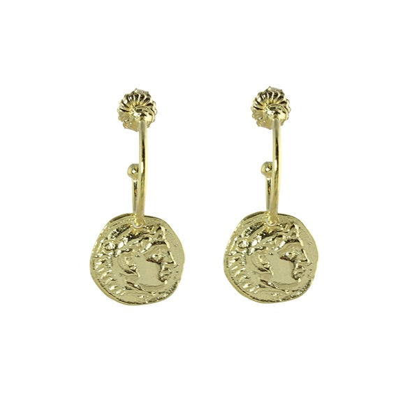 COIN HOOP EARRINGS