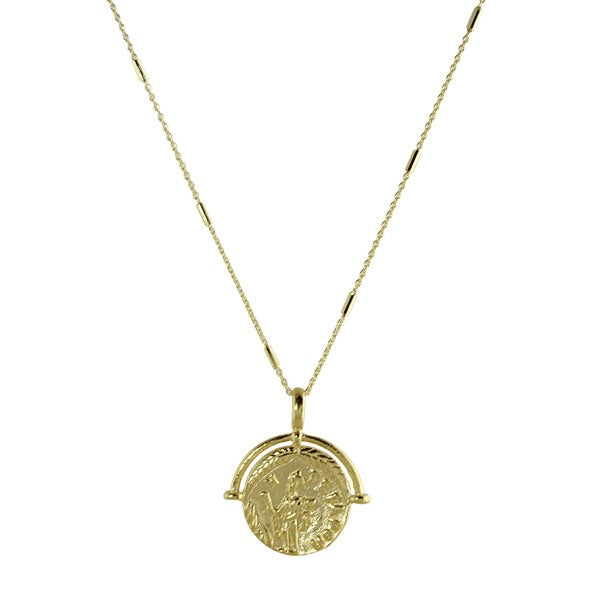 SEMI FRAMED COIN NECKLACE