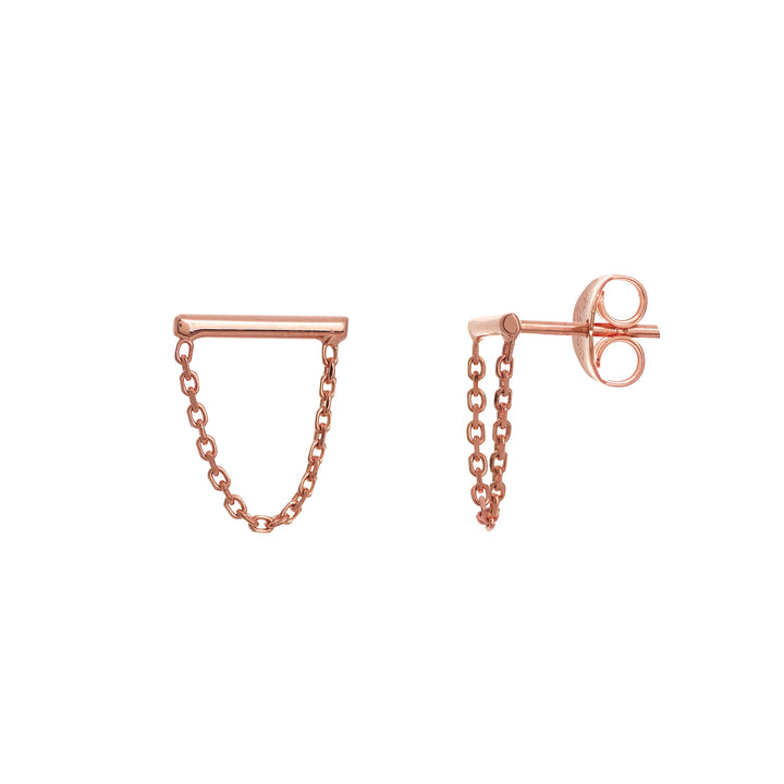 MINI BAR &amp; DROP CHAIN 14k