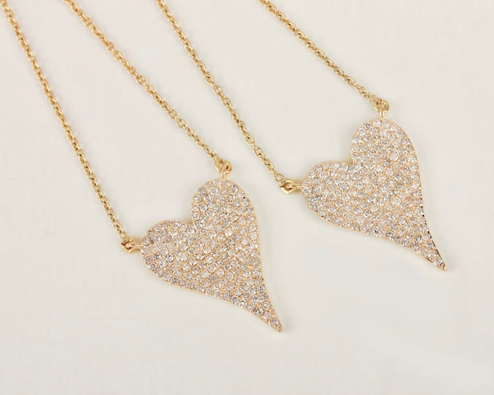 DIAMOND HEART NECKLACE 14K