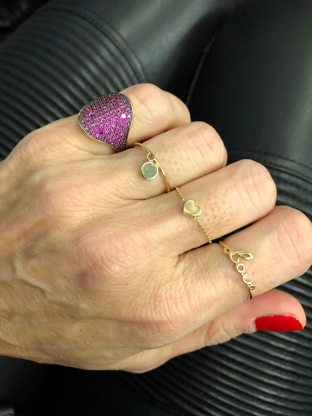 COLOR CURVE TOP RING - adammarcjewels