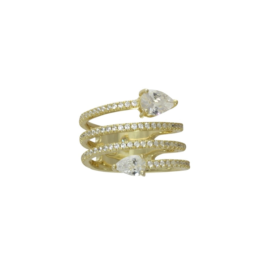 PAVÈ WRAP PEAR RING