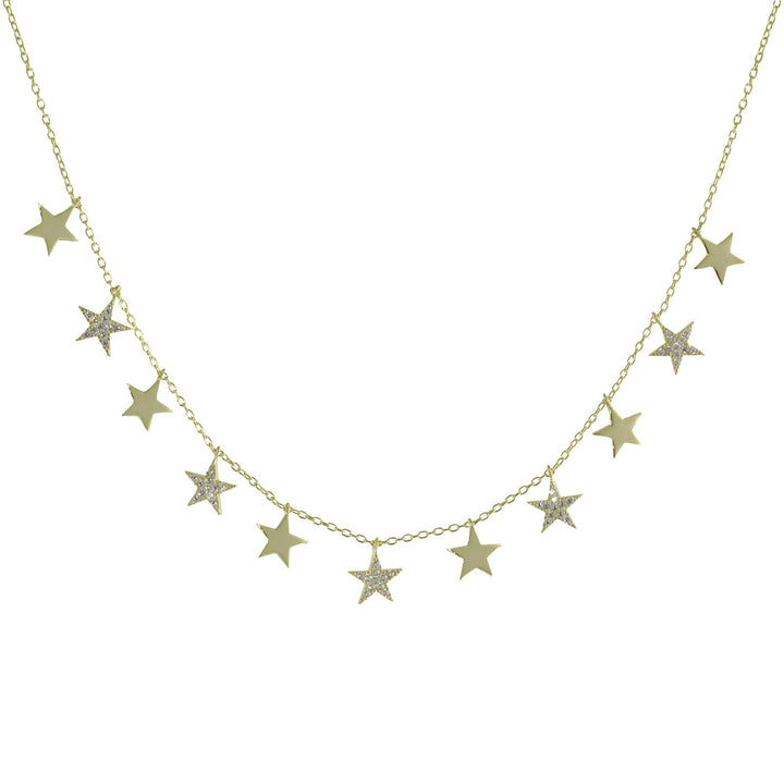 PAVÈ &amp; GOLD STARS CHOKER