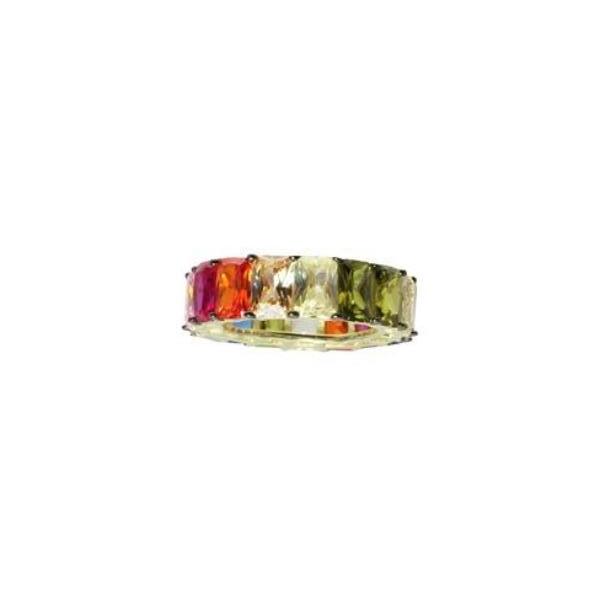 EMERALD CUT MULTI-COLORED BAND - adammarcjewels