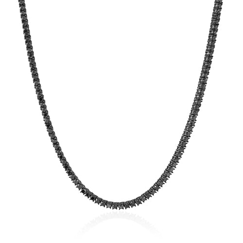16" black tennis necklace