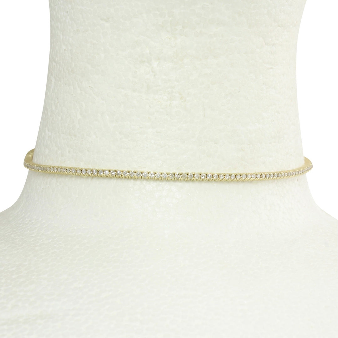 14k diamond tennis choker