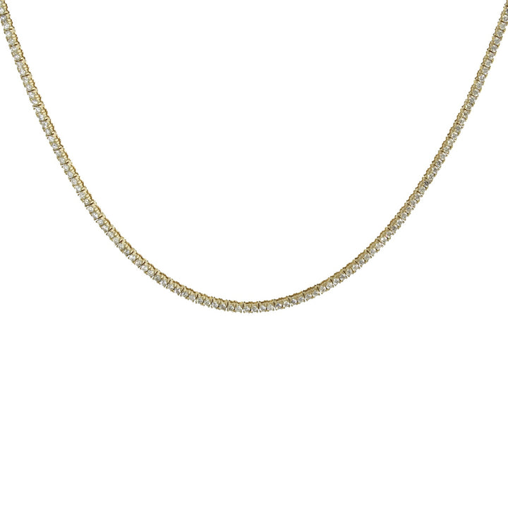 14K PETIT DIAMOND TENNIS NECKLACE