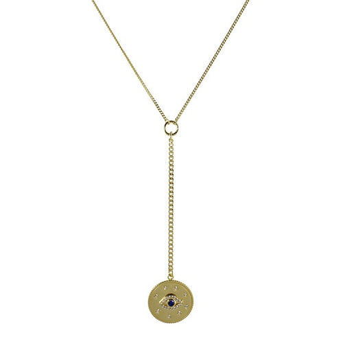 EVIL EYE MEDALLION LARIAT