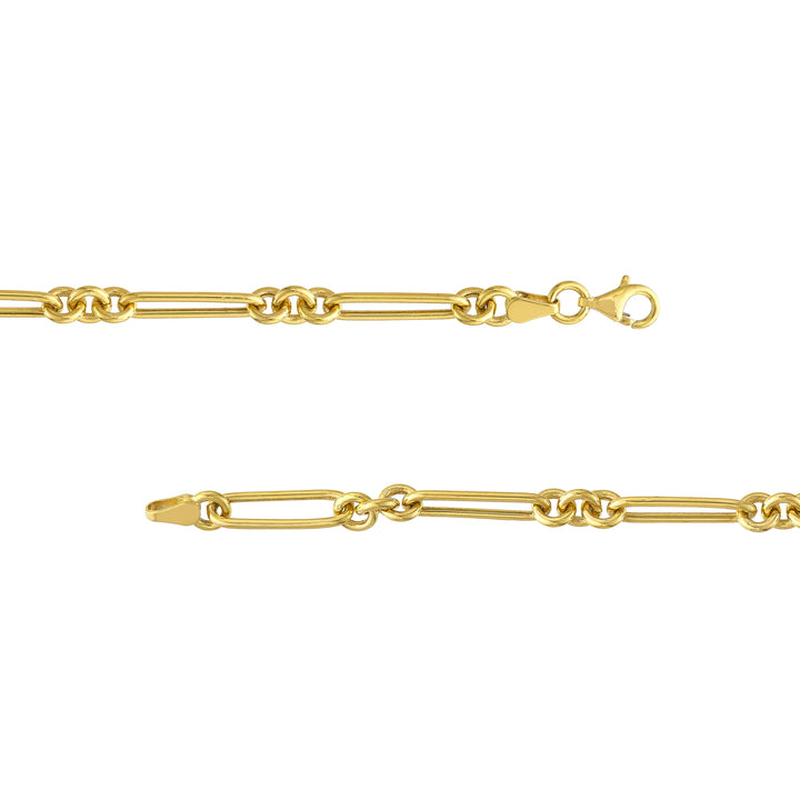 14K FANCY PAPERCLIP NECKLACE