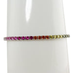 Rainbow tennis bracelet 