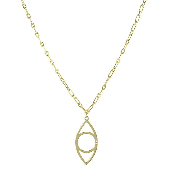 BIG CUTOUT EVIL EYE NECKLACE